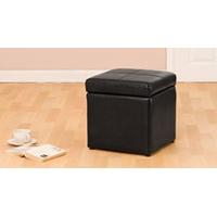 Lamington Footstool Black