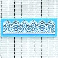 Lace Fondant Cake Chocolate Resin Clay Candy Silicone Mold Mat, 16x5x0.3cm