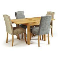 Lambeth 80-160cm Dining Set with 4 Knightsbridge Chairs