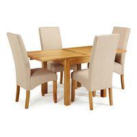 Lambeth 80-160cm Dining Set with 4 Merton Chairs
