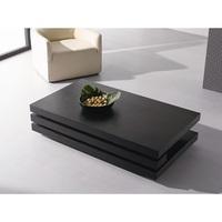 layer coffee table rectangular in black oak