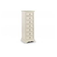 La Monte Narrow Chest of Drawers In Stone White With 7 Drawers