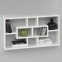 lasse bookcase wall shelves in white with 8 compartments