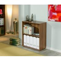 Lanza 1 Tier Shelving Unit Bookcase in Walnut