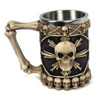 Large 16cm Tankard of Skulls