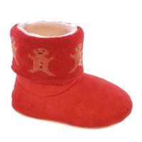 Ladies SlumberzzZ Novelty Light Up Xmas Fleece Lined Boot Slipper FT0791