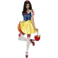 Ladies Sexy Snow White Get Up W/ Headband Fancy Dress Costume Size Large