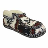 ladies slumberzzz warm fleece lined fairisle knitted peruvian bootee s ...