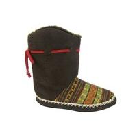 Ladies Cooler Brand Slipper Knitted & Microsuede Design Warm Snugg Boot 080