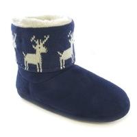 ladies slumberzzz novelty light up xmas fleece lined boot slipper ft07 ...