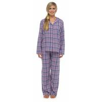 ladies tom franks yarn dyed traditional plaid check long pyjama sleepw ...