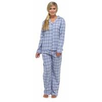 Ladies Tom Franks Yarn Dyed Traditional Plaid Check Long Pyjama Sleepwear Set