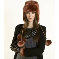 Ladies Stunning Milan Faux Fur Trapper Style Hat & Glove Warm Thermal Winter Set