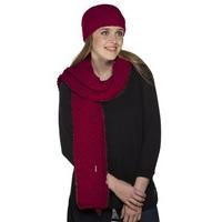Ladies Chunky Cable Knit Beanie Style Hat & Scarf Fashion Winter Set