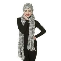 Ladies Hand Knitted Fashion Winter Beanie Hat And Scarf Set Nora