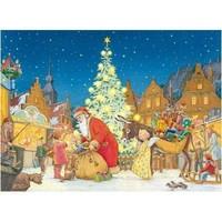 Large Traditional Card Advent Calendar Deluxe - At The Christmas Market