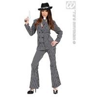 Ladies Gangster Woman Costume Extra Large UK 18-20 for 20s 30s Mob Capone Bugsy Fancy Dress