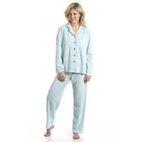 ladies la marquise spot design classic long fleece pyjamas nightwear s ...