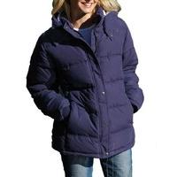 Ladies Country Estate Zip & Stud Front Closure Padded Jacket With Hood 1615