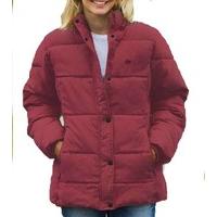 Ladies Country Estate Zip & Stud Front Closure Padded Jacket With Hood 1615