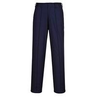 Ladies Elasticated Work Trousers Pants Sewn in Crease Security Workwear XS - 3XL[33\'\'-34\'\'] [Reg 31\'\'] [Navy]