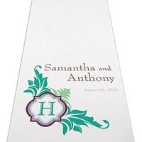 lavish monogram personalised aisle runner