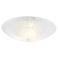Large Floral Frosted Glass Ceiling Light Fitting Taking 3 x 60w Bulbs