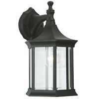 Large black barrel wall lantern - S5900