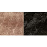 Large Faux Fur Rug (2 - SAVE £10), Taupe and Black, Acrylic