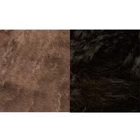 Large Faux Fur Rug (2 - SAVE £10), Brown and Black, Acrylic
