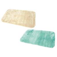 Large Faux Fur Rug (2 - SAVE £10), Duck Egg Blue and Natural, Acrylic