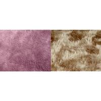 Large Faux Fur Rug (2 - SAVE £10), Heather and Silver, Acrylic