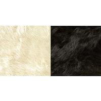Large Faux Fur Rug (2 - SAVE £10), Natural and Black, Acrylic