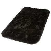 large faux fur rug black acrylic