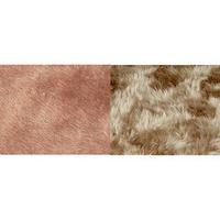 Large Faux Fur Rug (2 - SAVE £10), Taupe and Silver, Acrylic