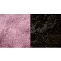 Large Faux Fur Rug (2 - SAVE £10), Heather and Black, Acrylic