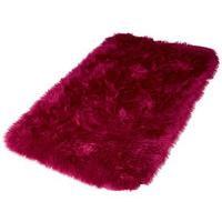 large faux fur rug cerise acrylic