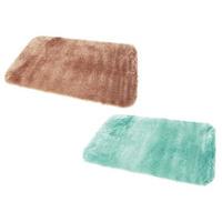 Large Faux Fur Rug (2 - SAVE £10), Duck Egg Blue and Taupe, Acrylic