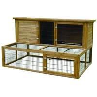 Lazy Bones 6ft Double Rabbit Hutch with Double Under Run