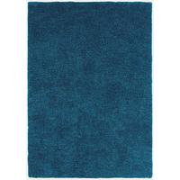 lapaz dark teal blue shaggy rug