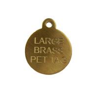 Large Brass Dog id Tags
