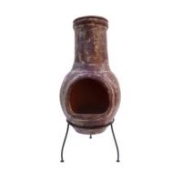 la hacienda mexican clay chiminea rustic rust