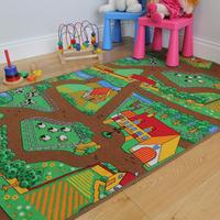 large farm life childrens tractor play mat