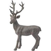 Large Brown Standing Stag Deer Sculpture Rustic Animal Statue Elk Ornament Gifts