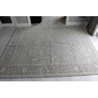 large floral cream handmade oriental tonal wool rug