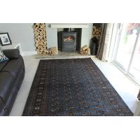 Large Blue Pakistan Mori Oriental Wool Rug