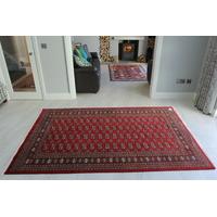 large red pakistan mori oriental rug