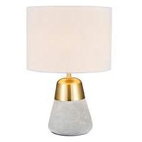 larson concrete gold table lamp