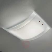 Large Mille LED ceiling light with glass lampshade