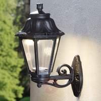 lantern top led outdoor wall light bisso anna